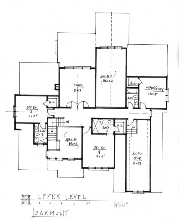 The Oakmont 2nd FL - Custom 2 Story House Plans